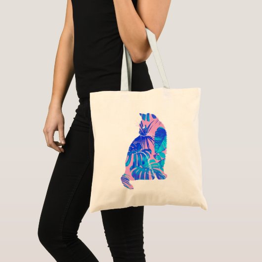 Tote Bag chat botanique (Devant (produit))