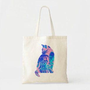 Tote Bag chat botanique