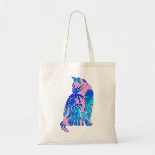 Tote Bag chat botanique (Devant)