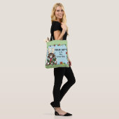 Tote Bag Chat cadeau de Noël Green Funny (Sur le modèle)