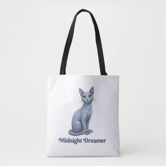 Tote Bag Chat céleste rêveur de minuit (Devant)