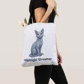 Tote Bag Chat céleste rêveur de minuit (De près)