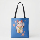 Tote Bag Chat Chanceux Maneki Neko Mignon (Devant)