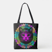 Tote Bag Chat charmant à motif dentelle (Dos)