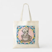Tote Bag Chat Chaton Tasse à Thé (Dos)
