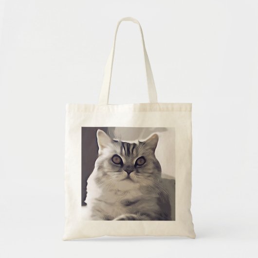 Tote Bag Chat, cheveux courts britanniques, Feline (Devant)