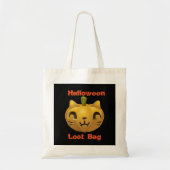 Tote Bag Chat citrouille (Devant)