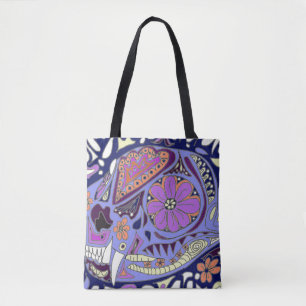 Tote Bag Chat coloré à motifs