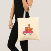 Tote Bag Chat comme Biker avec Scooter.PNG (Devant (produit))
