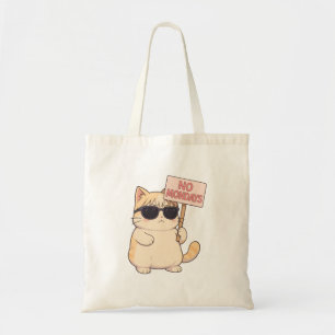 Tote Bag Chat Cool Pas de Lundi Mème Esthétique