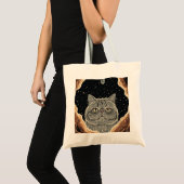 Tote Bag Chat Cosmique (Devant (produit))