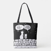 Tote Bag Chat Cosmique Perspective Art de Chat Drôle (Dos)