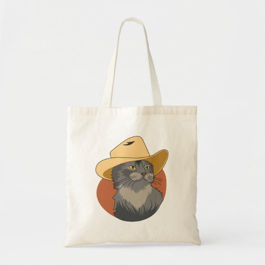 Tote Bag Chat Cowboy (Devant)