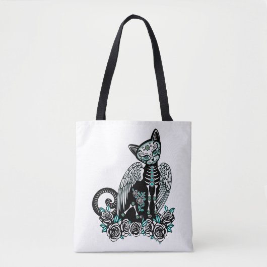 Tote Bag Chat crâne sucre (Devant)