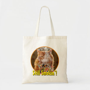 Tote Bag Chat Cranky Drôle Avec Cupcake D'Anniversaire Fon