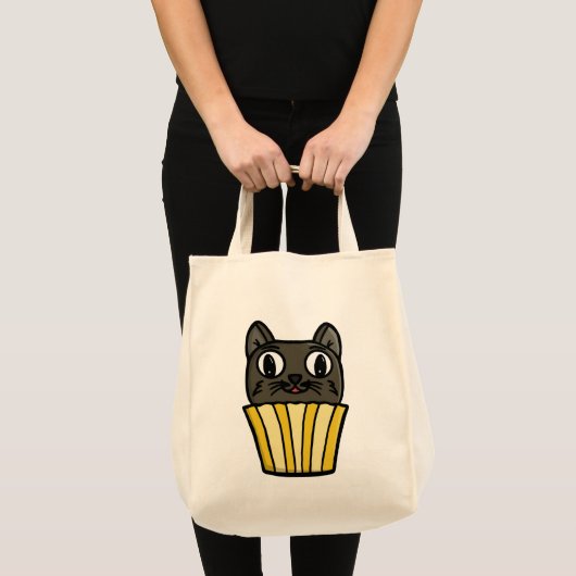 Tote Bag Chat Cupcake Peekaboo (Devant (produit))