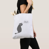 Tote Bag chat curieux (De près)