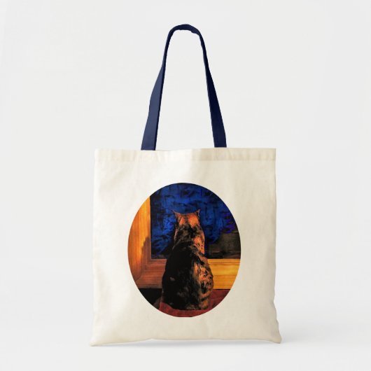 Tote Bag Chat dans la fenêtre (Devant)