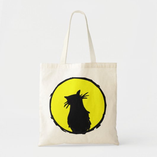 Tote Bag Chat dans la lune (Devant)