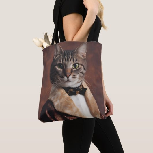 Tote Bag Chat dans la veste à fumer (De près)