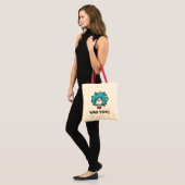 Tote Bag Chat dans le Casquette | Chose Une Chose Deux - Ch (Devant (modèle))