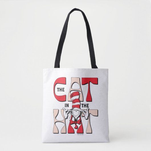 Tote Bag Chat dans le Casquette | Le Chat Silly Dans Le Cas (Devant)