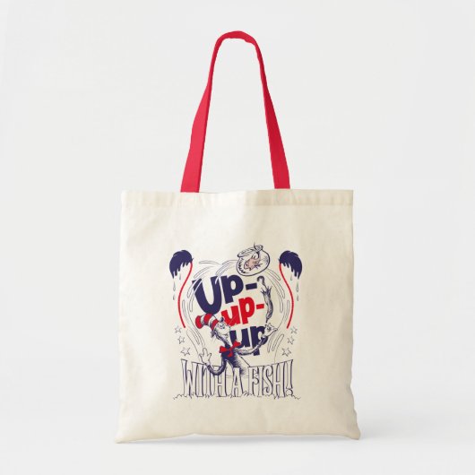 Tote Bag Chat dans le Casquette | Montez Avec Un Poisson (Devant)