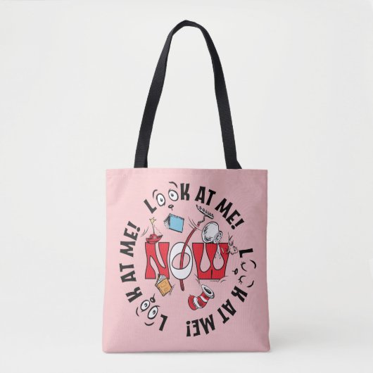 Tote Bag Chat dans le Casquette | Regarde-Moi ! Regarde-Moi (Devant)