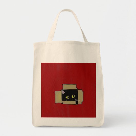 Tote Bag Chat dans une boîte (Devant)