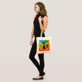 Tote Bag Chat de brise effrayant (Devant (modèle))