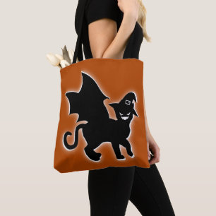 Tote Bag Chat de chauve-souris Halloween