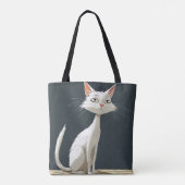 Tote Bag Chat de dessin animé mignon (Dos)
