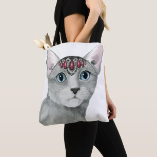 Tote Bag Chat de Downton incrusté de bijoux