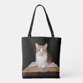Tote Bag Chat de Kitty avec des livres (Dos)