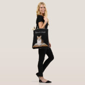 Tote Bag Chat de Kitty avec des livres (Sur le modèle)