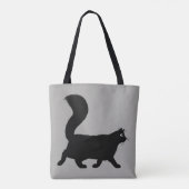 Tote Bag Chat de Kitty noir à pied | Funky Feline (Dos)