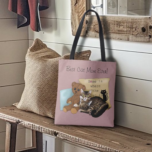 Tote Bag Chat de la Fête des Mères