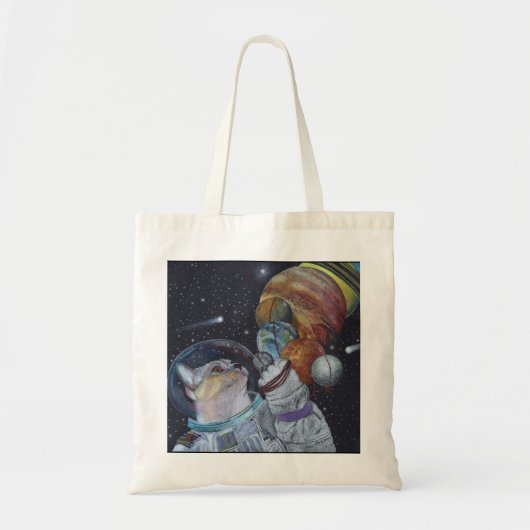 Tote Bag Chat de l'espace (Devant)