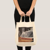 Tote Bag Chat de librairie (Devant (produit))