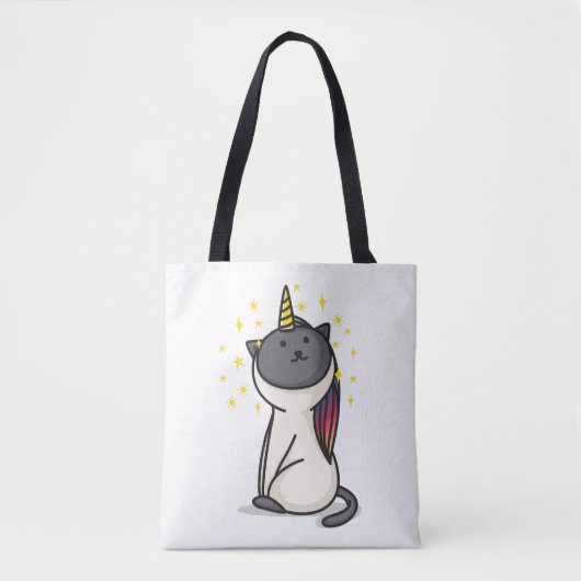 Tote Bag chat de licorne (Devant)