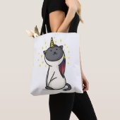 Tote Bag chat de licorne (De près)