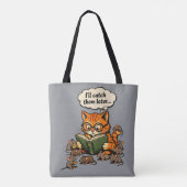 Tote Bag chat de livre (Dos)