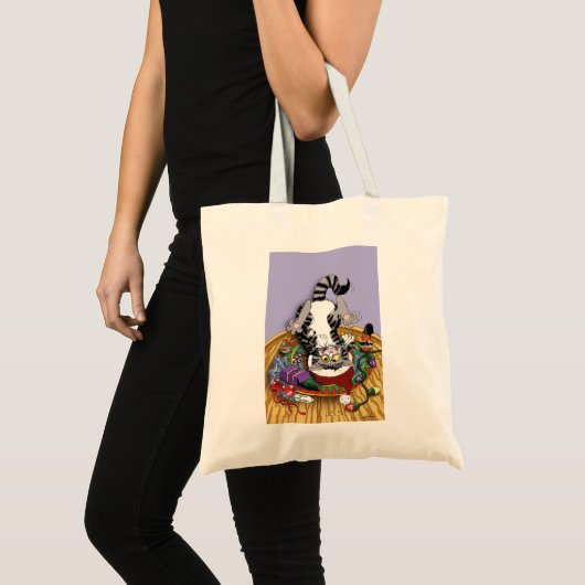 Tote Bag Chat de Noël (Devant (produit))