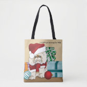 Tote Bag Chat de Noël Perse (Devant)