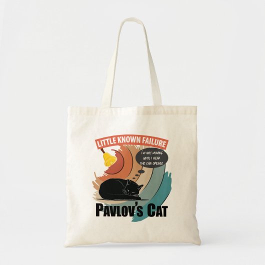 Tote Bag Chat de Pavlov - Psychologie drôle (Devant)