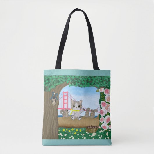 Tote Bag Chat de Pleine lune (Devant)