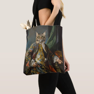 TOTE BAG CHAT DE RENAISSANCE SHOULDER FOURRE-TOUT
