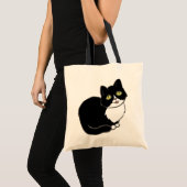 Tote Bag Chat de smoking de Tuxie (Devant (produit))