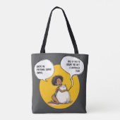 Tote Bag Chat de soutien émotionnel drôle (Dos)