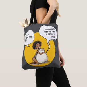 Tote Bag Chat de soutien émotionnel drôle